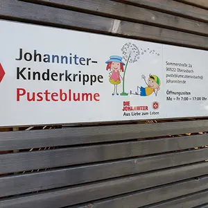 Johanniter Kinderkrippe Pusteblume Krippenschild Johanniter Kinderkrippe Pusteblume Krippenschild